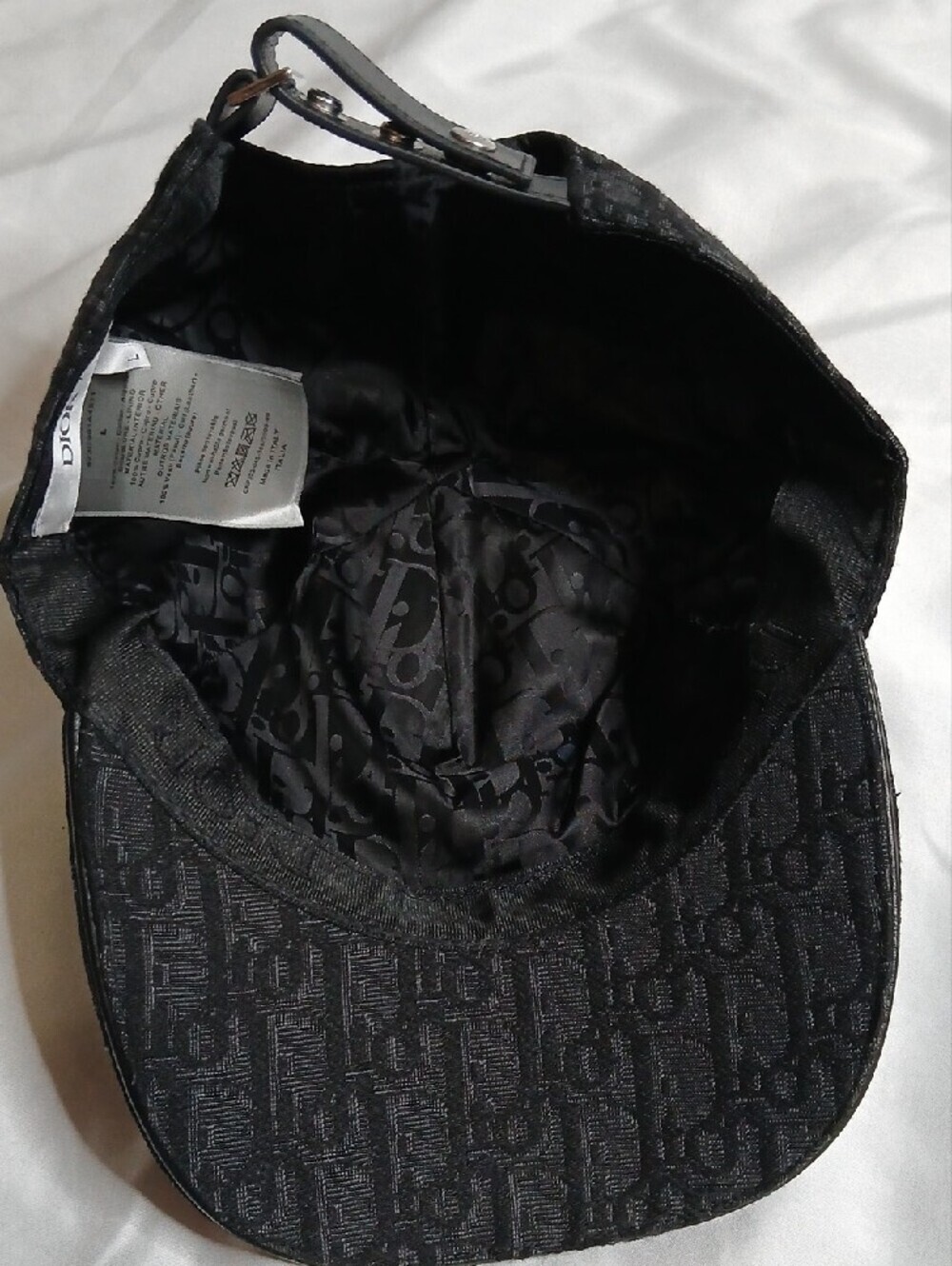 Dior Black Monogram Baseball Cap - Picture 4 of 5